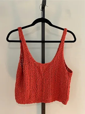 Free People We The Free Care FP Crochet Stanley Vest Size Small thumbnail 3