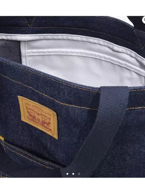 New Levi's Back Pocket Totebag Navy Blue thumbnail 3