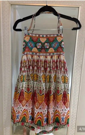ZARA Embroidered Bohemian Colorful Mini Festival Sun Dress NWOT thumbnail 4