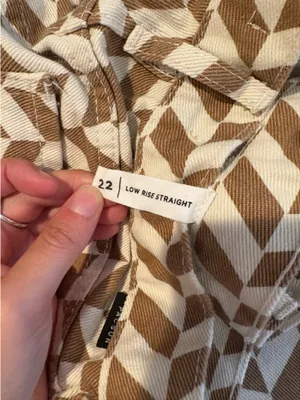 Pacsun brown and white checkered low rise jeans thumbnail 3
