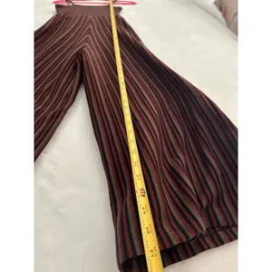 Forever 21 Jumpsuit Womens Small Striped Wide Leg Tie Front Ribbed Knit Multi‎ thumbnail 7