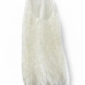 Zara white fuzzy sleeveless mini dress with a soft shaggy faux-fur Size S/XS thumbnail 5