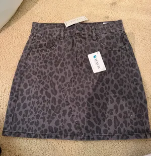 Level 99 Mini Skirt Gray thumbnail 1