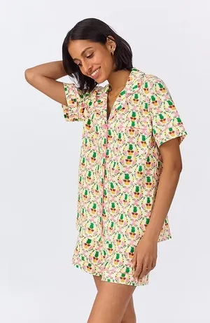 BedHead Pj Pina Coolada Short Sleeve Top Size Large thumbnail 1