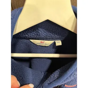 Vineyard‎ Vines Blue Sherpa Fleece 1/2 Zip Pullover Jacket Size XXL thumbnail 2