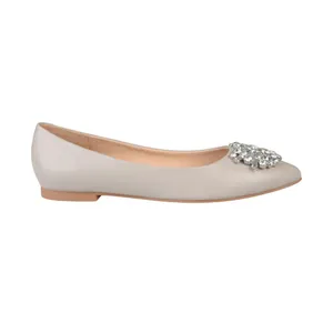 NWT Journee Collection Womens Renzo Jeweled Flats RENZO-WD Gray 5.5W thumbnail 2