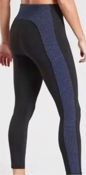Athleta Ultimate 7/8 Tight Black and Navy Pocket Leggings Small TALL #760 thumbnail 1