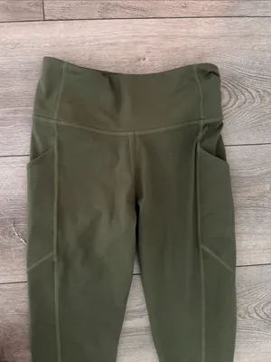 Figs Olive Green High-Rise Performance Leggings thumbnail 2