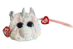 Ty Fashion Diamond Unicorn Sequin Wristlet Bag Rainbow Lining Glitter Accent NWT thumbnail 1