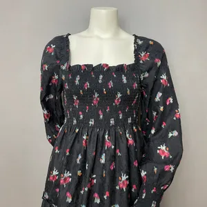 Hill House Home The Nap Dress Naomi Nap Dress Shirred Smocked Size Large Fall thumbnail 6