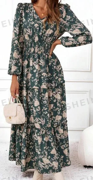 SheIn Floral Print Long Sleeve Dress thumbnail 1