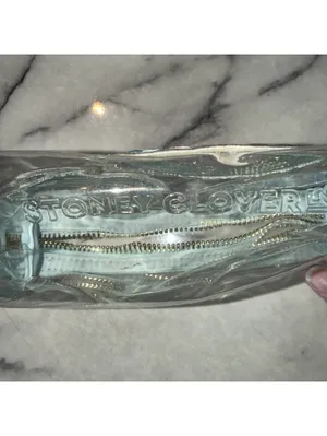 Stoney Clover Lane 8" Clear Sky Makeup Pouch Bag Pineapple Rainbow Flower Patch thumbnail 5