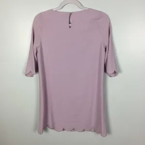 TOBI Womens Size S Pastel Purple Scalloped Edge 3/4 Sleeve Tunic‎ thumbnail 8