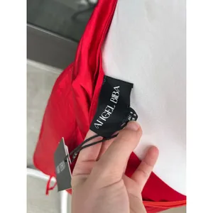 NWT Angel Biba Selfie Leslie Red Satin Mini Dress Open Back Size Small thumbnail 9