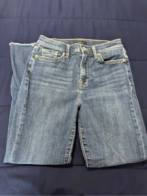 7 For All Mankind Cropped Blue Jeans (27) thumbnail 3