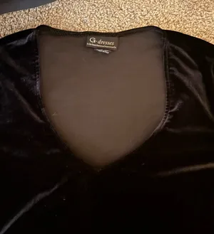 G Dresses Velvet Top Black thumbnail 1