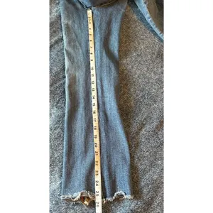 Risen Jeans Womens 27 (Sz 5) Blue Straight Leg Frayed Hem Crop RDP1207 Exc. Cond thumbnail 11