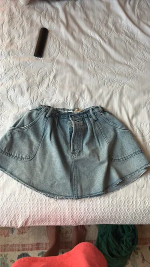 Pilcro Reworked Denim Skater Miniskirt thumbnail 3