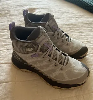 Merrell Women's Gray and Lavender Lace-Up Hiking Boots thumbnail 1