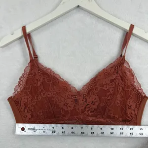 Danskin Womens Lace Bralette Rust Orange Adjustable Straps estimated Size Small‎ thumbnail 4