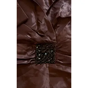 Larry Levine Top Womens Size XL Brown Beaded Waist Peplum Vintage Deadstock 90s thumbnail 10