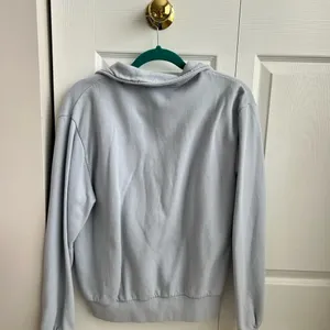 Brandy Melville Light Gray Quarter-Zip Sweater thumbnail 3