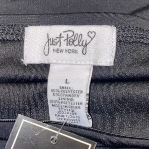 NWT!! Just Polly New York Sexy Strapless Black Mini Dress Size Large Y2K thumbnail 7