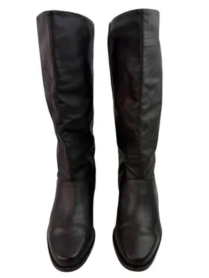 Vtg Y2K 90s Markon Shelly Calf High Boot Womens Size 9 M Brown Leather Fold Over thumbnail 2