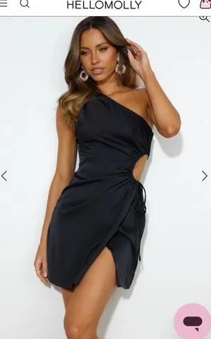 Hello Molly Black Mini Dress Size Xs thumbnail 2