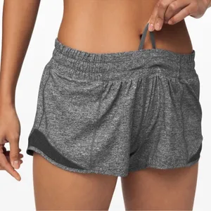 Lululemon Hotty Hot Short II 2.5" Heather Lux Multi Black Heathered Black Size 8 thumbnail 5