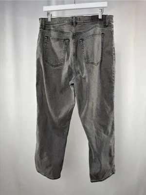 Abercrombie & Fitch Curve Love The Ankle Straight Ultra High-Rise Gray Wash Jean thumbnail 5