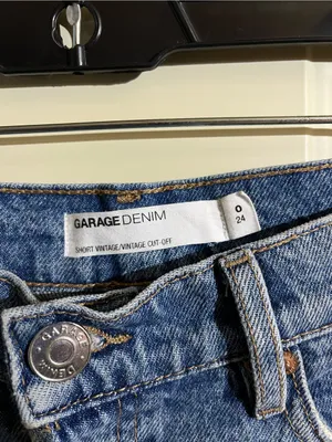 Garage Blue Distressed Denim Cutoff Shorts thumbnail 3