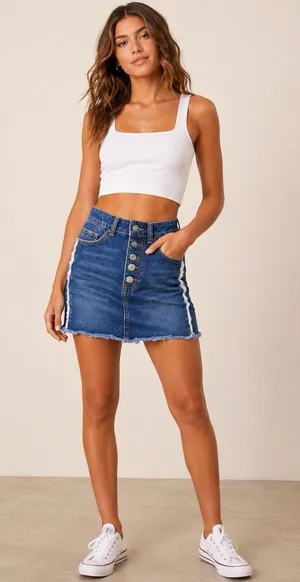 Zara Womens Jean Mini Skirt Size XS Western Buttons Festival Distressed Boho thumbnail 1