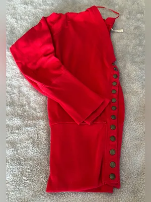 Women’s COL Story Classic Red V-Neck Button Cardigan Sweater Size Large thumbnail 6