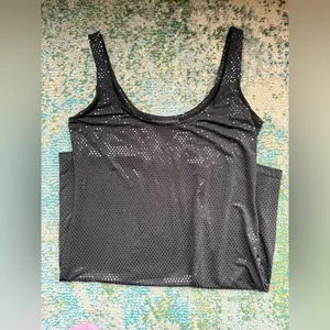 Vintage Y2K Hypnotik black disco mirror sleeveless mini tank dress, size large thumbnail 2