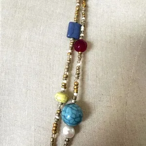 Chico’s double strand gold tone long beaded necklace NWT thumbnail 8