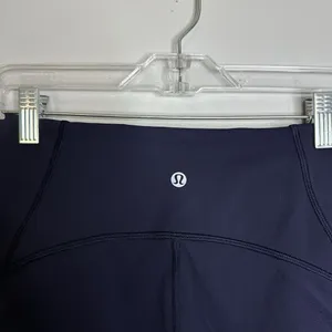 Women's Lululemon Size 6‎ Lean In Crop Midnight Navy Leggings High Rise thumbnail 4