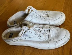 Keds Backless Slide Sneaker Women's White Leather Lace Up Casual Shoes Size 9 thumbnail 1