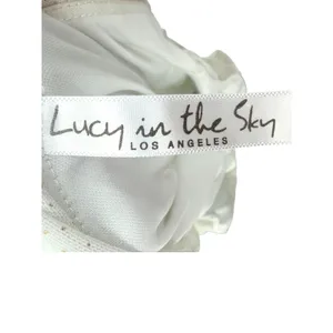 Lucy in the Sky White Ruched Cowl Neck Shimmer Bodycon Mini Dress‎ Womens Small thumbnail 5