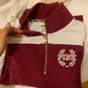 PINK - Victoria's Secret Maroon Quarter Zip thumbnail 4