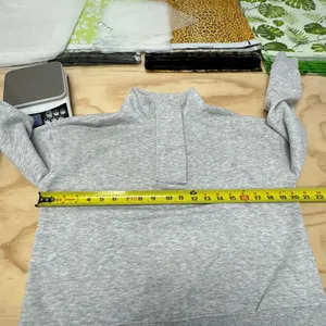 Hippie Rose Heather Gray Quarter Snap Mock Neck Sweatshirt‎ Medium Athleisure thumbnail 11