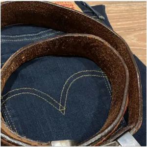 Vintage wester leather belt Brown Size M thumbnail 6