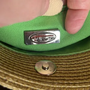 Talbots Woven Bucket Purse w/ Wooden Handles thumbnail 11