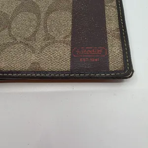 Coach Bifold Wallet Brown Signature Coated Canvas Wallet thumbnail 2