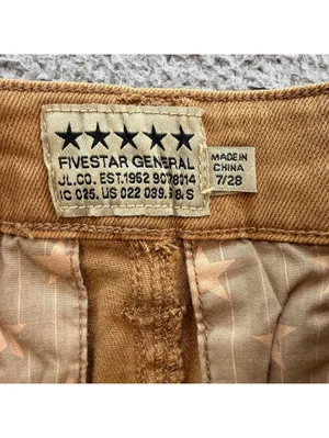 NWT FiveStar General Cargo Shorts Womens 7/28 Tan Brown Flex Side Pockets Mid thumbnail 4