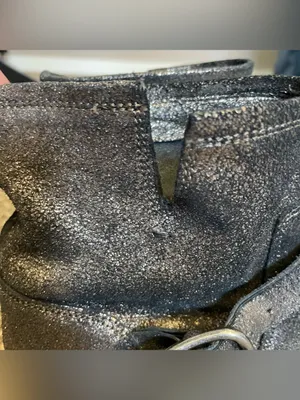 Frye Veronica Boots Size 8.5 Metallic Gold Moto Slip On Booties Black Gold thumbnail 9