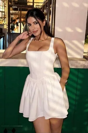 dress mini corset inspired ruffled balloon bodycon summer cocktail wedding thumbnail 1
