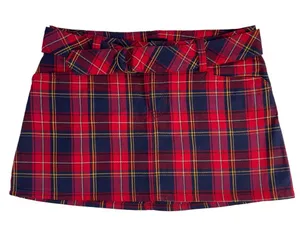 Vintage 90s Abercrombie & Fitch Plaid Wool Blend Belted Mini Skirt Size 8 thumbnail 1