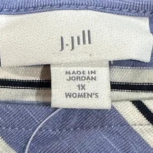 J.‎ Jill Multi Directional Stripe Short Sleeve Maxi Dress 1X Summer Sheath NWT thumbnail 6