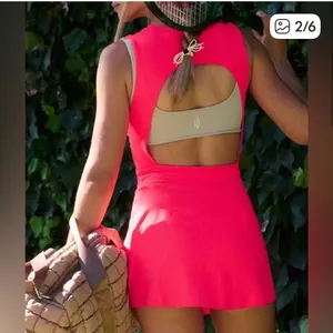 Free people Movement Easy Does It Dress active cutout mini tennis logo $98 pink thumbnail 2